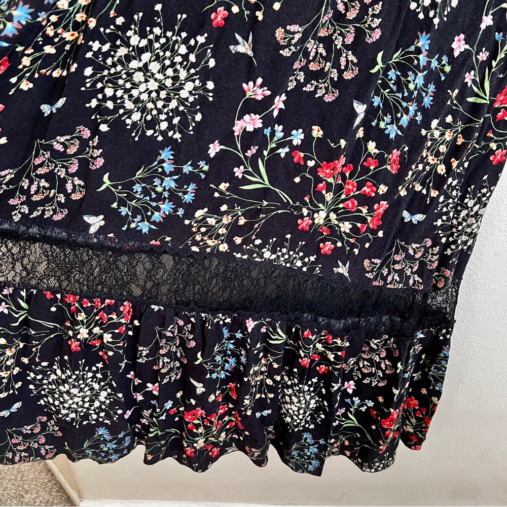 ALICE + OLIVIA Cherri Off Shoulder Floral Lace Maxi Gown in Black - Picture 11 of 15
